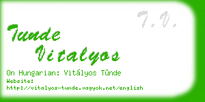 tunde vitalyos business card